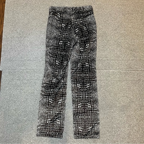 Vintage Guess Jeans Crocodile Pattern Womens Pants Size 28 Brown Velour Lined - Picture 15 of 15